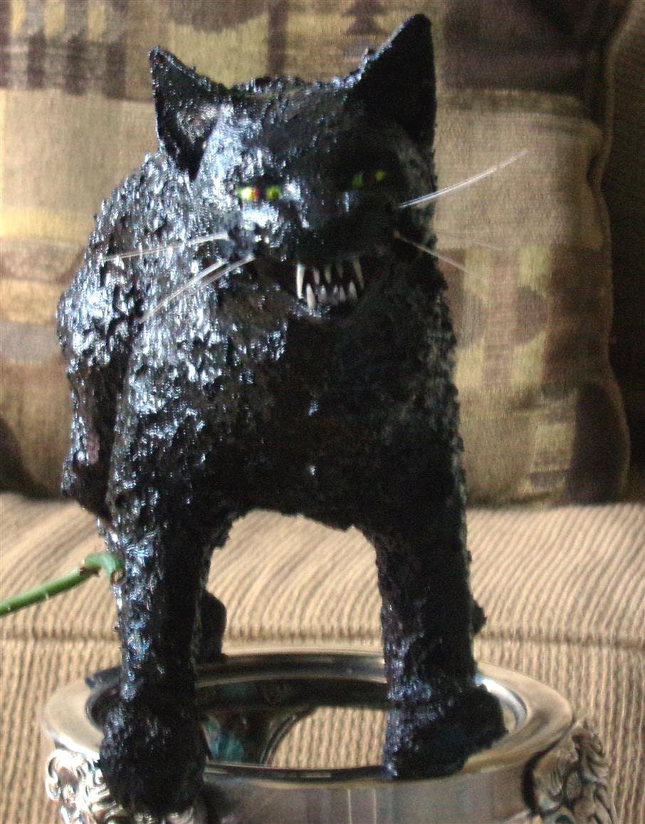 Scare D Cat. Hemp Sculpture