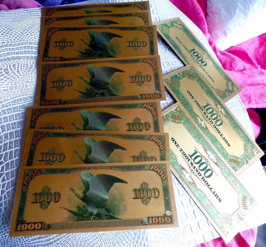 gold foil certificates 10,000 DOLLARS