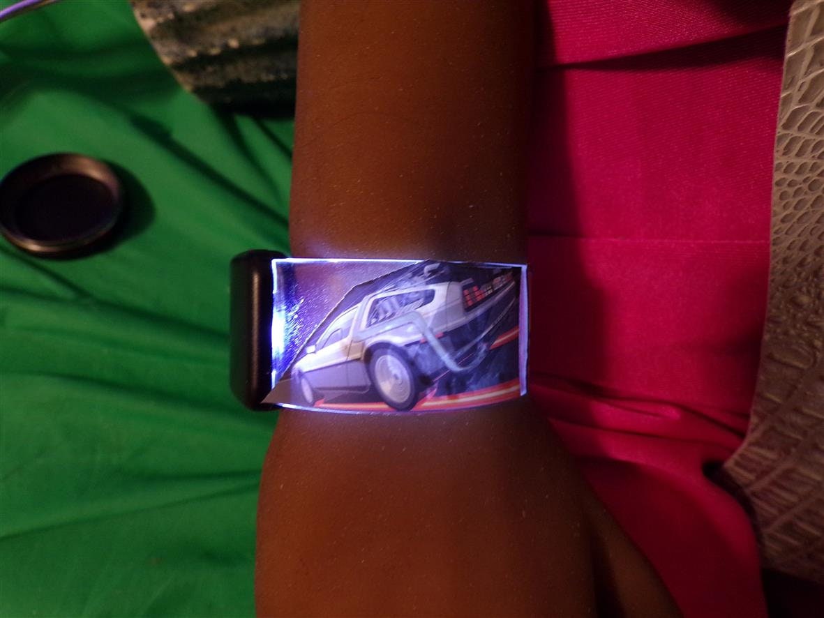 Back to the Future Lite Up Magnetic Wrist Band Bracelet