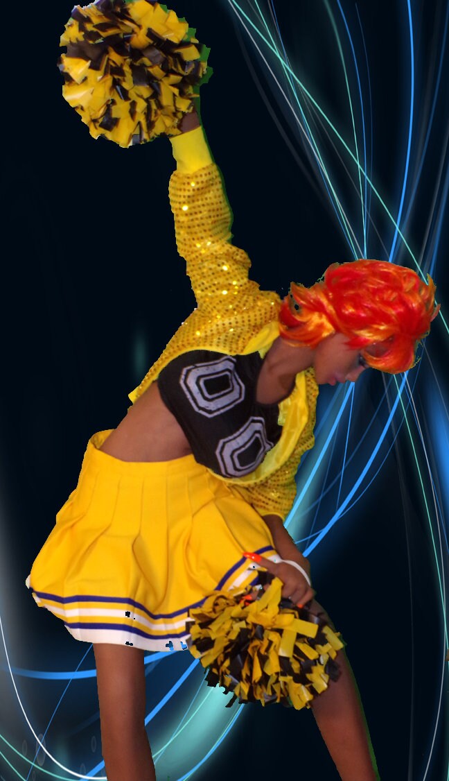 Sequined Yellow Warm Up Top