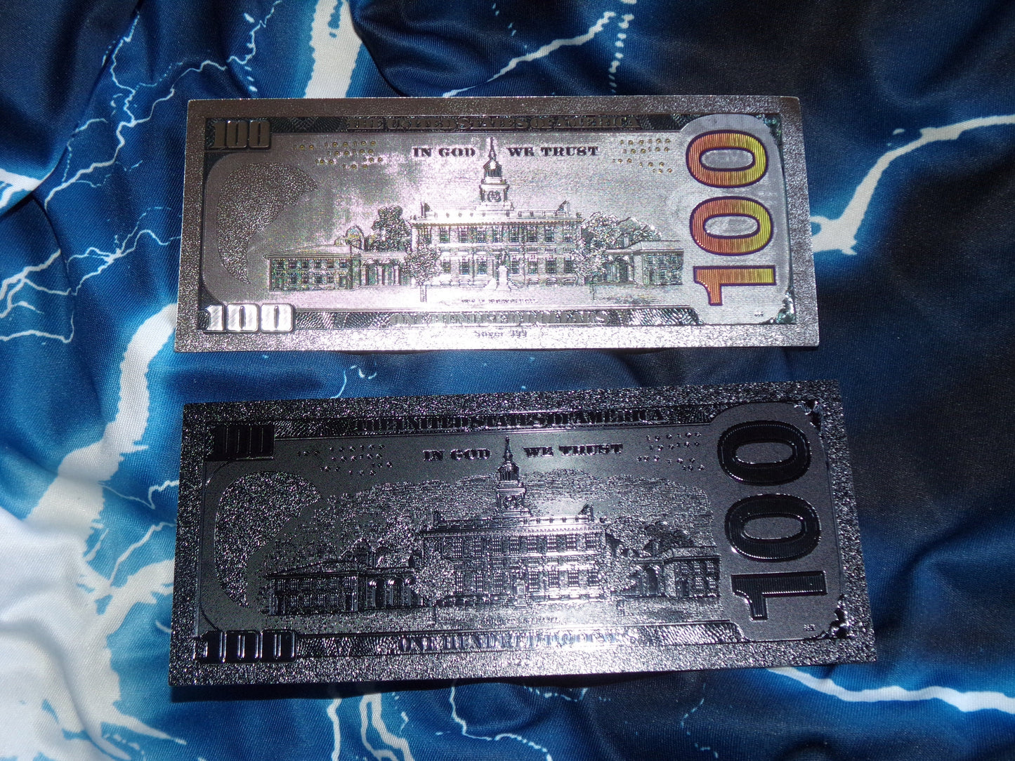 Black and Silver 100 DOLLAR FOIL