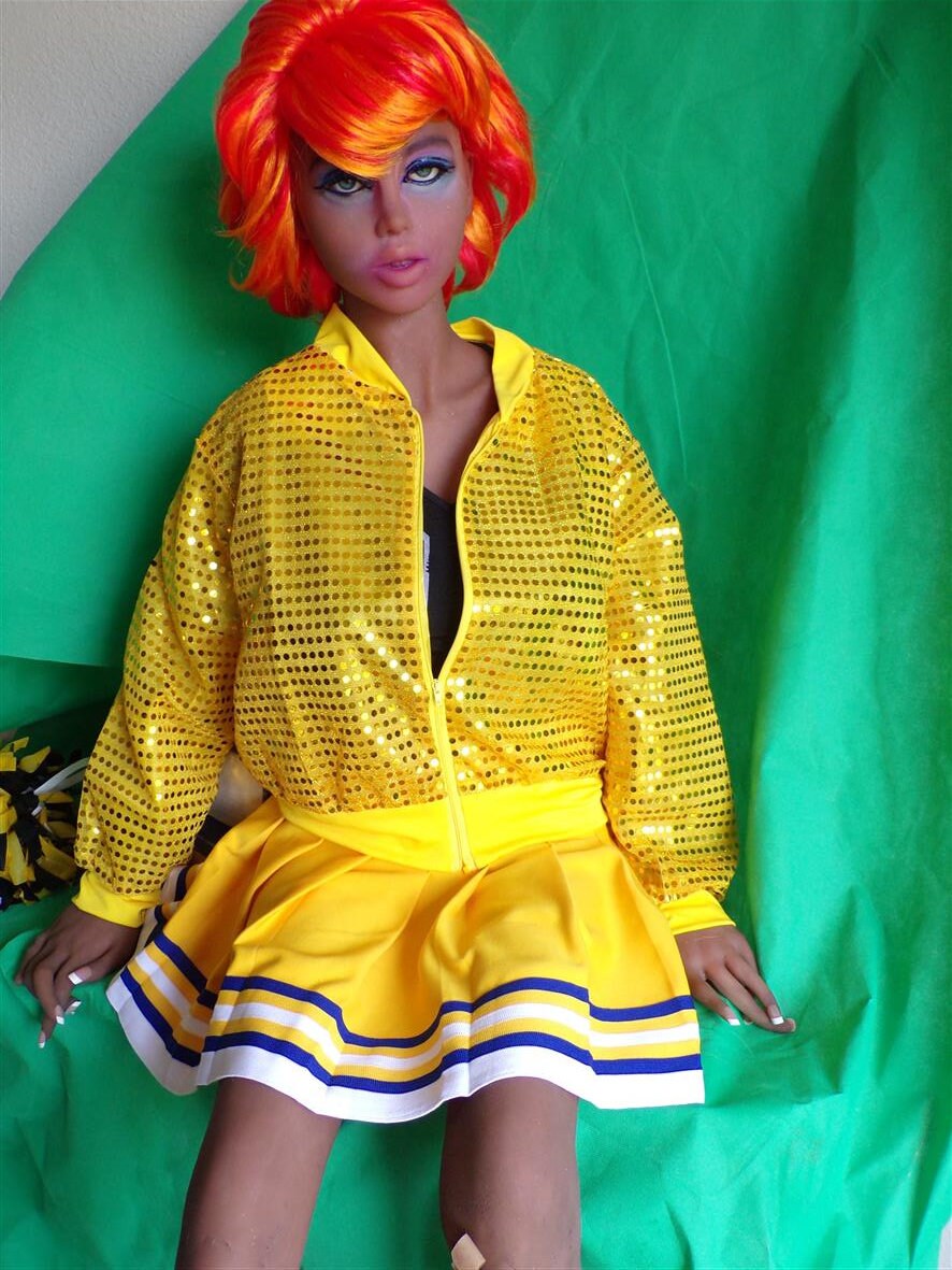 Sequined Yellow Warm Up Top