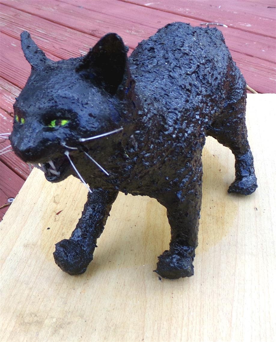 Scare D Cat. Hemp Sculpture