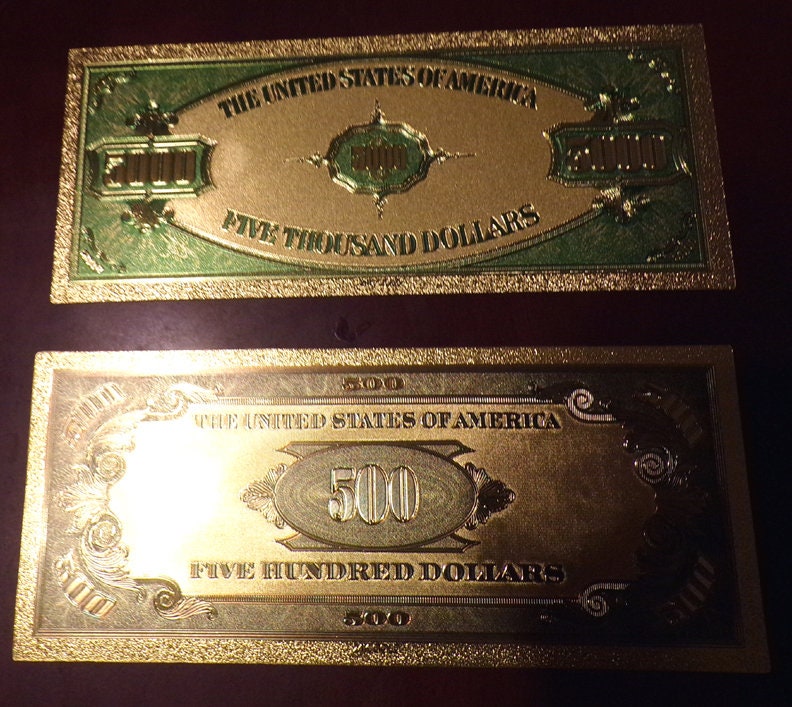 5500 US Dollar GOLD FOIL 24 karat