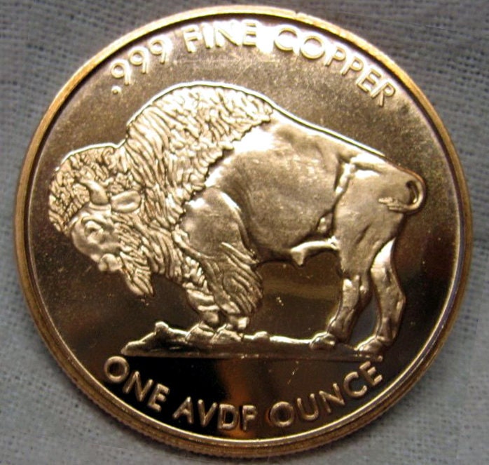 1 Troy Ounce COPPER Indian Head Coin + 2 bonus novelty coins