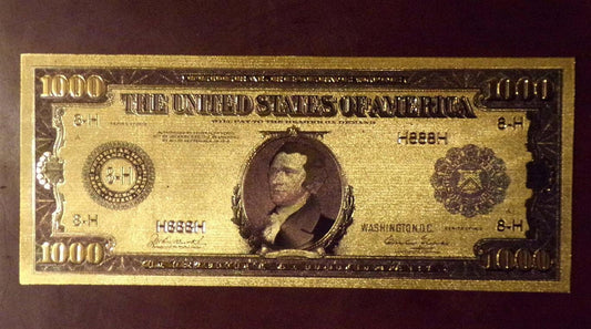 1000 dollar Gold Foil Hamilton