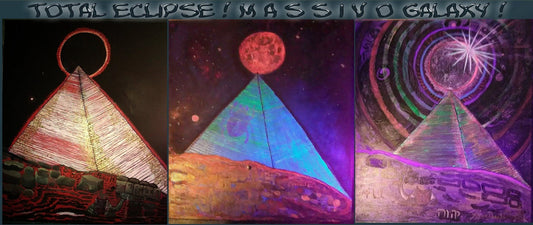 Eclipse Many Moons  MANY PHASES  Original Art Plus Digital Photos of the Moon
