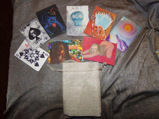 Hemp Art Cards in a Hemp Sack