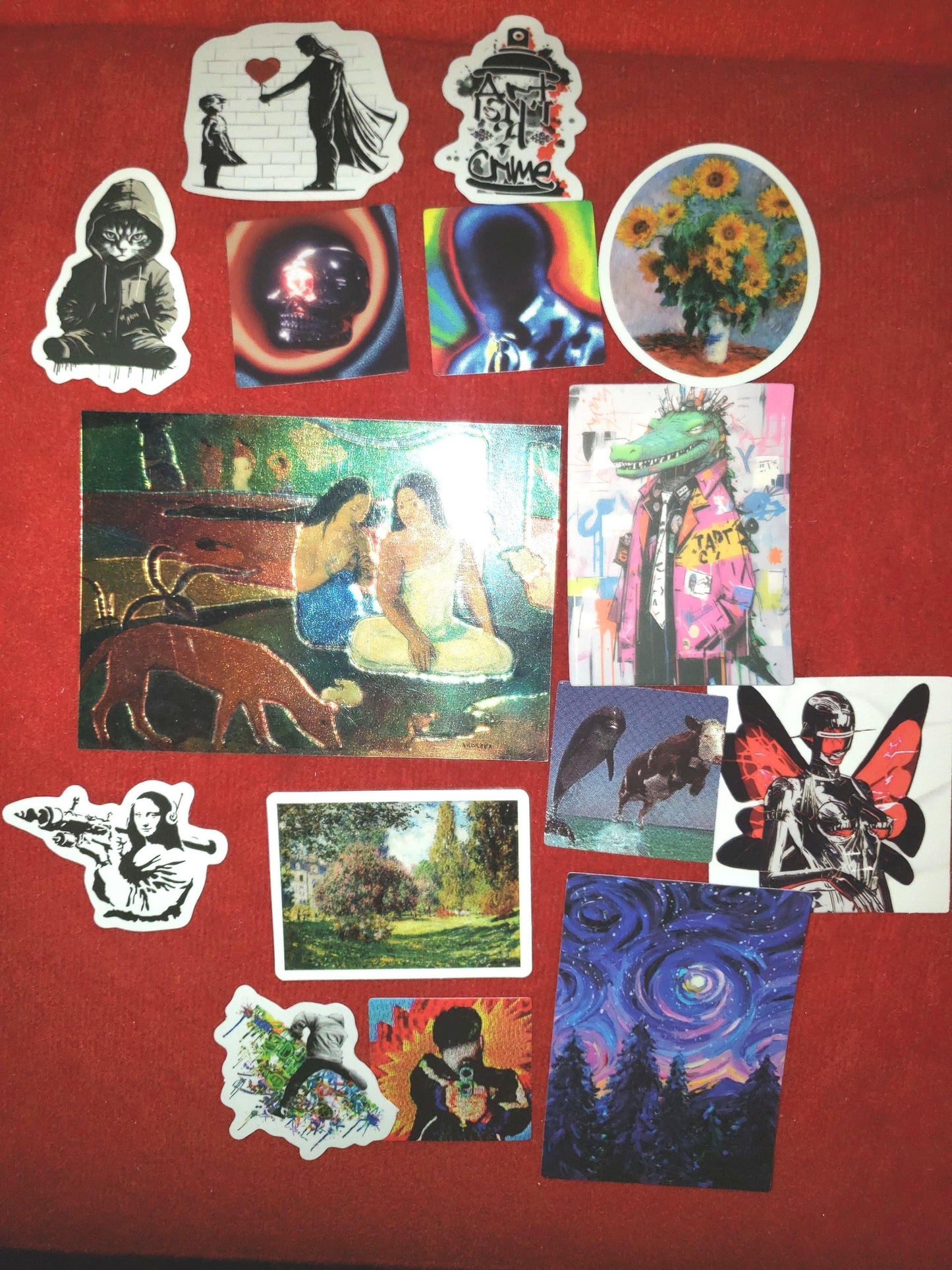 Art Stickers.  15 random plus one bonus random Art Card!