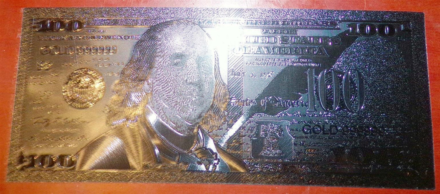 New Economy 100 Dollar Bill Gold Foil
