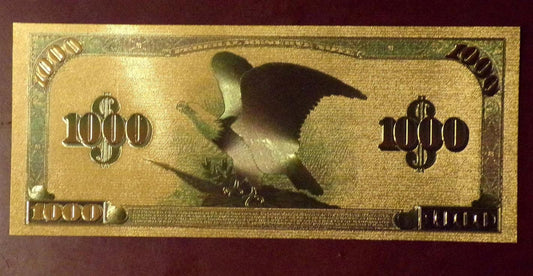 1000 dollar Gold Foil Hamilton