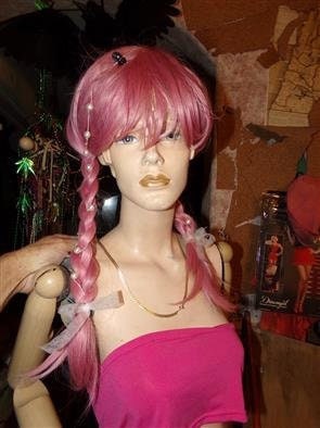 Champagne Pink Tails and Pearls Wig