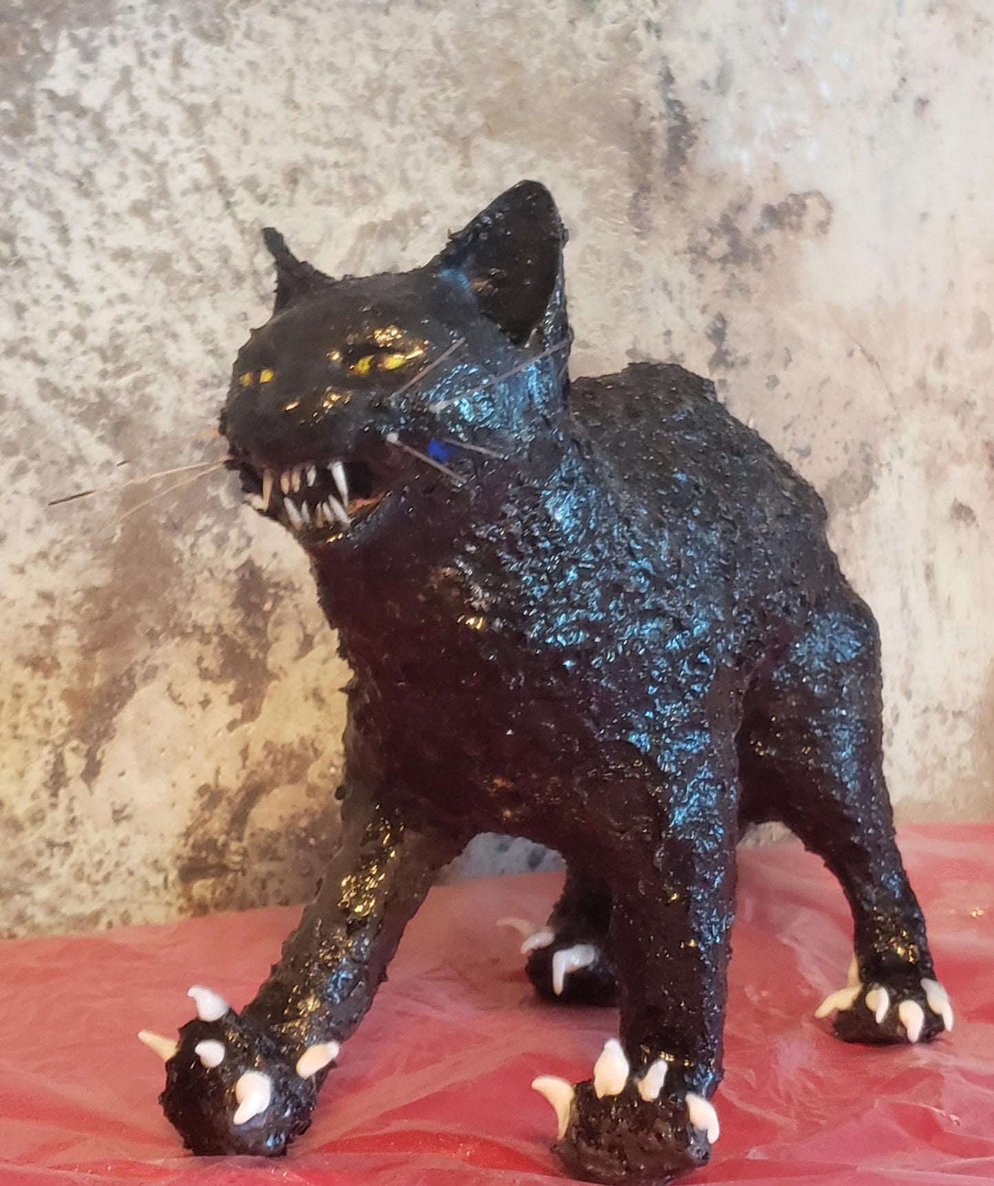 Scare D Cat.  Hemp Sculpture