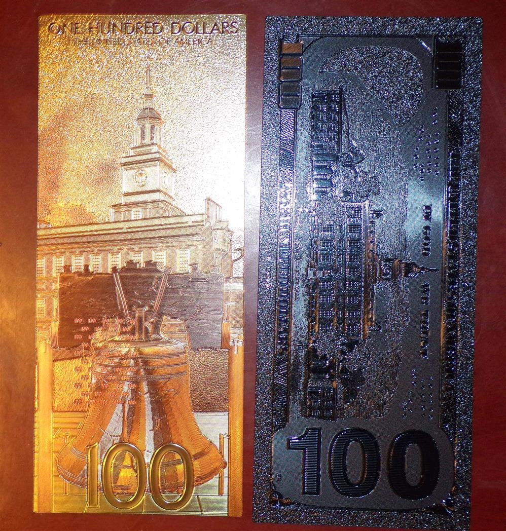 New Economy 100 Dollar Bill Gold Foil