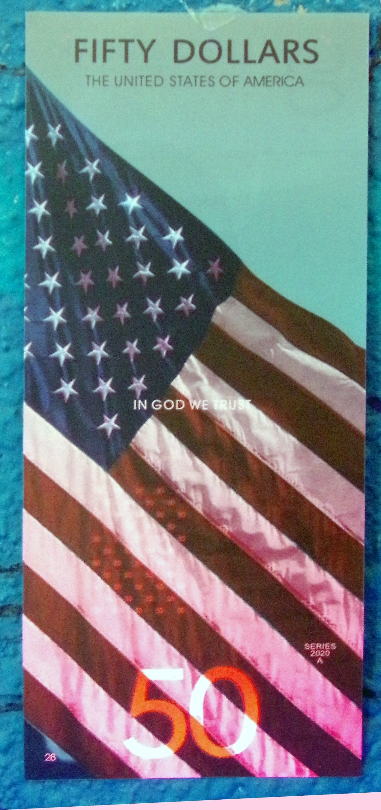 50 50 100  Gold Foil and Glow Notes  New  money currency federal reserve