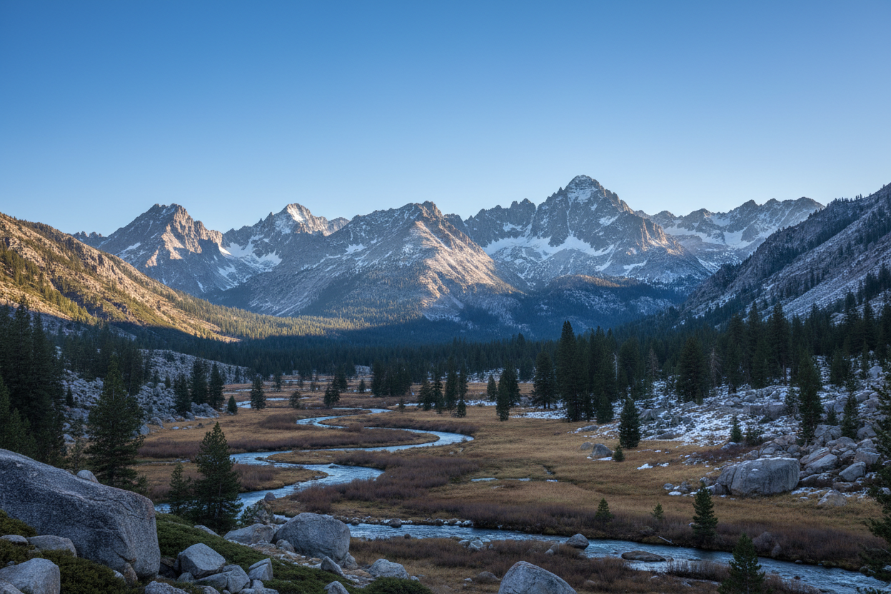 sierra nevada mountains in background